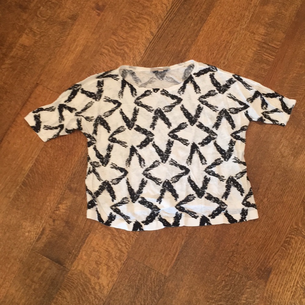 Black and white sweater by Ann Taylor Loft